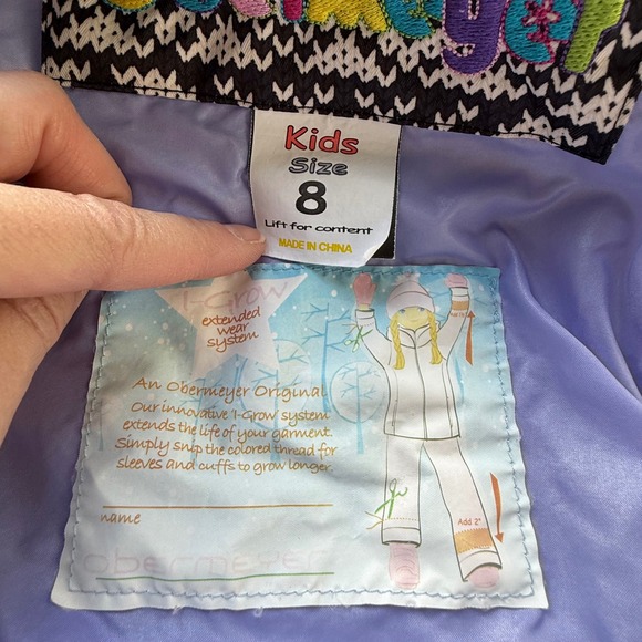 Obermeyer I Grow Ski Snowsuit Snowboard Jacket Pants Set Colorful Blocks Flowers - Picture 10 of 16